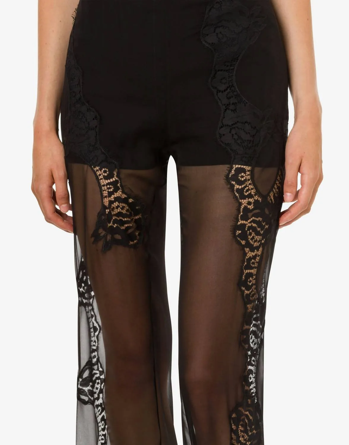 Organic Chiffon Culottes In Black