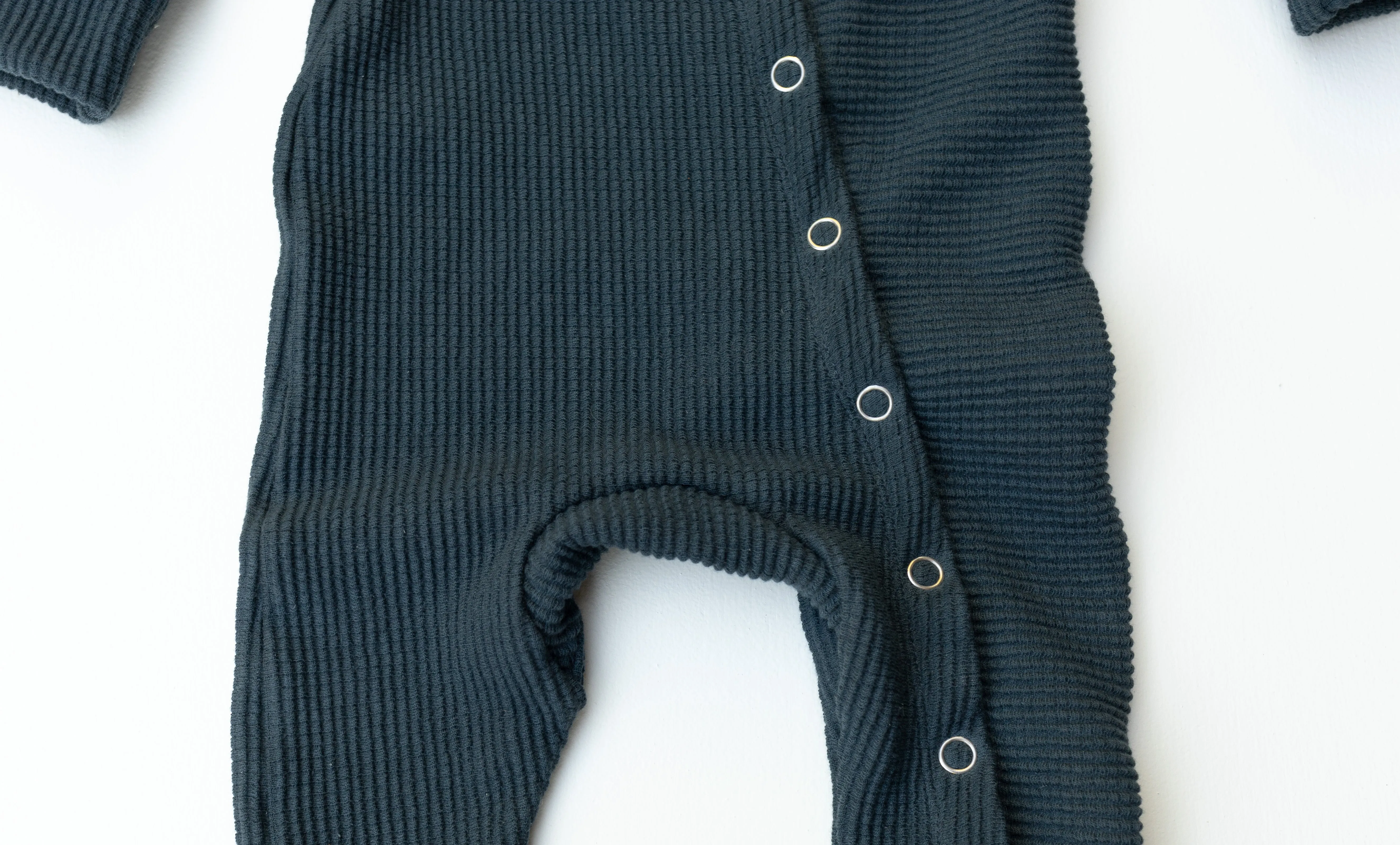Organic Waffle Sleeper - Midnight Blue