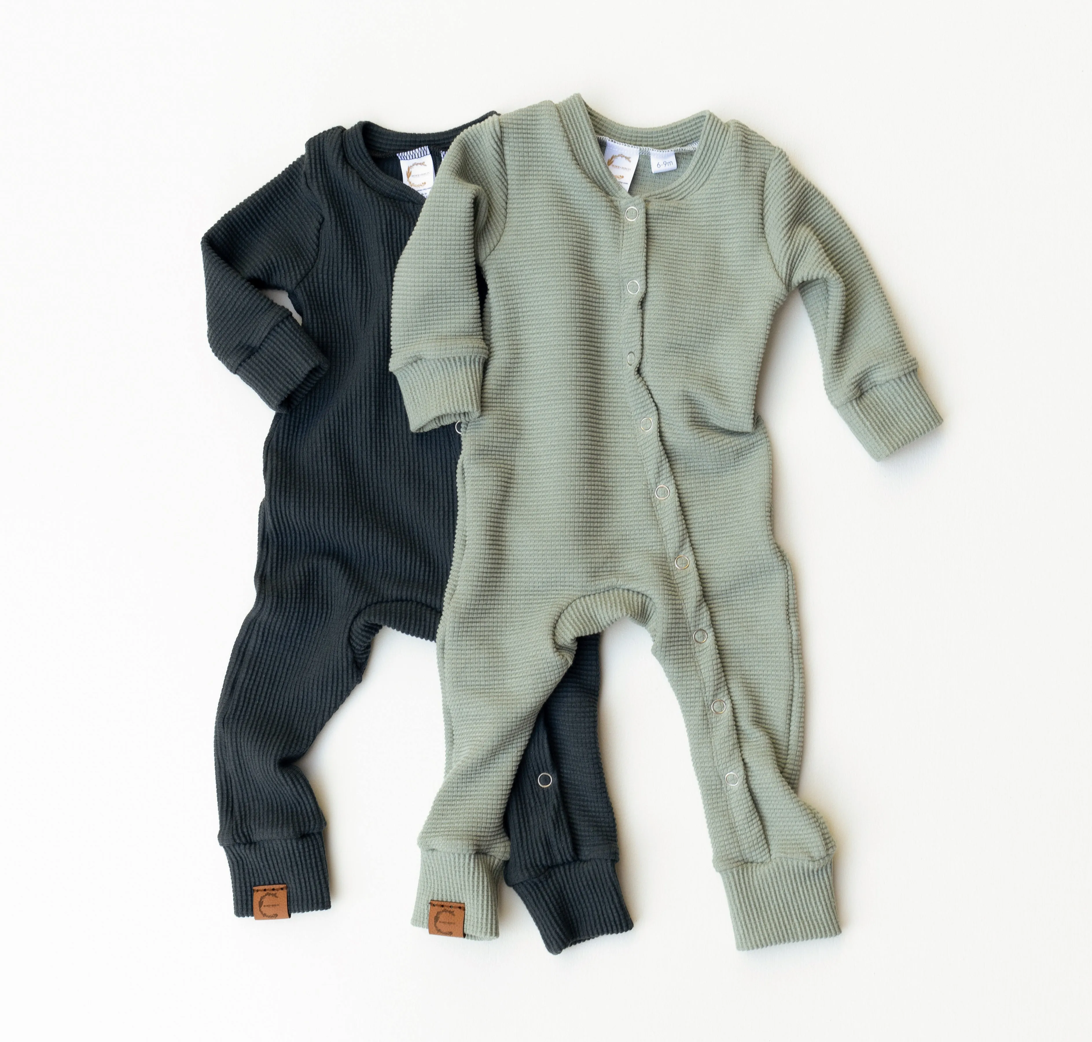 Organic Waffle Sleeper - Midnight Blue