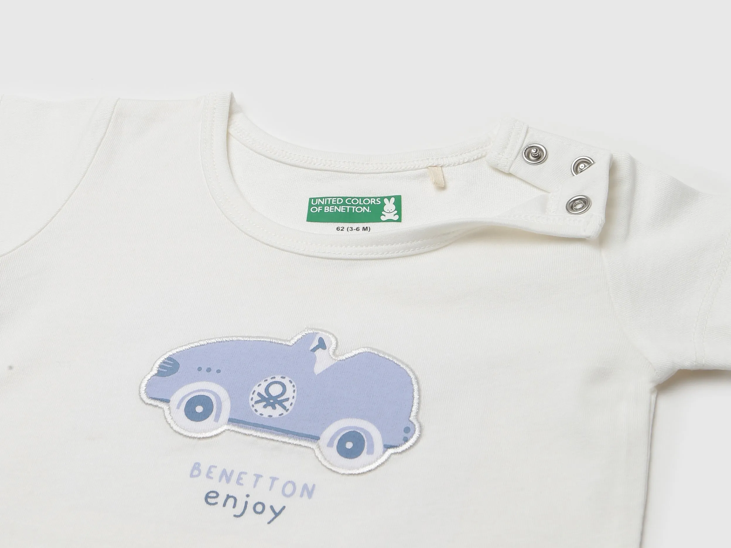 Pack of 2 Regular Fit Round Neck Striped and Printed Baby T-Shirts