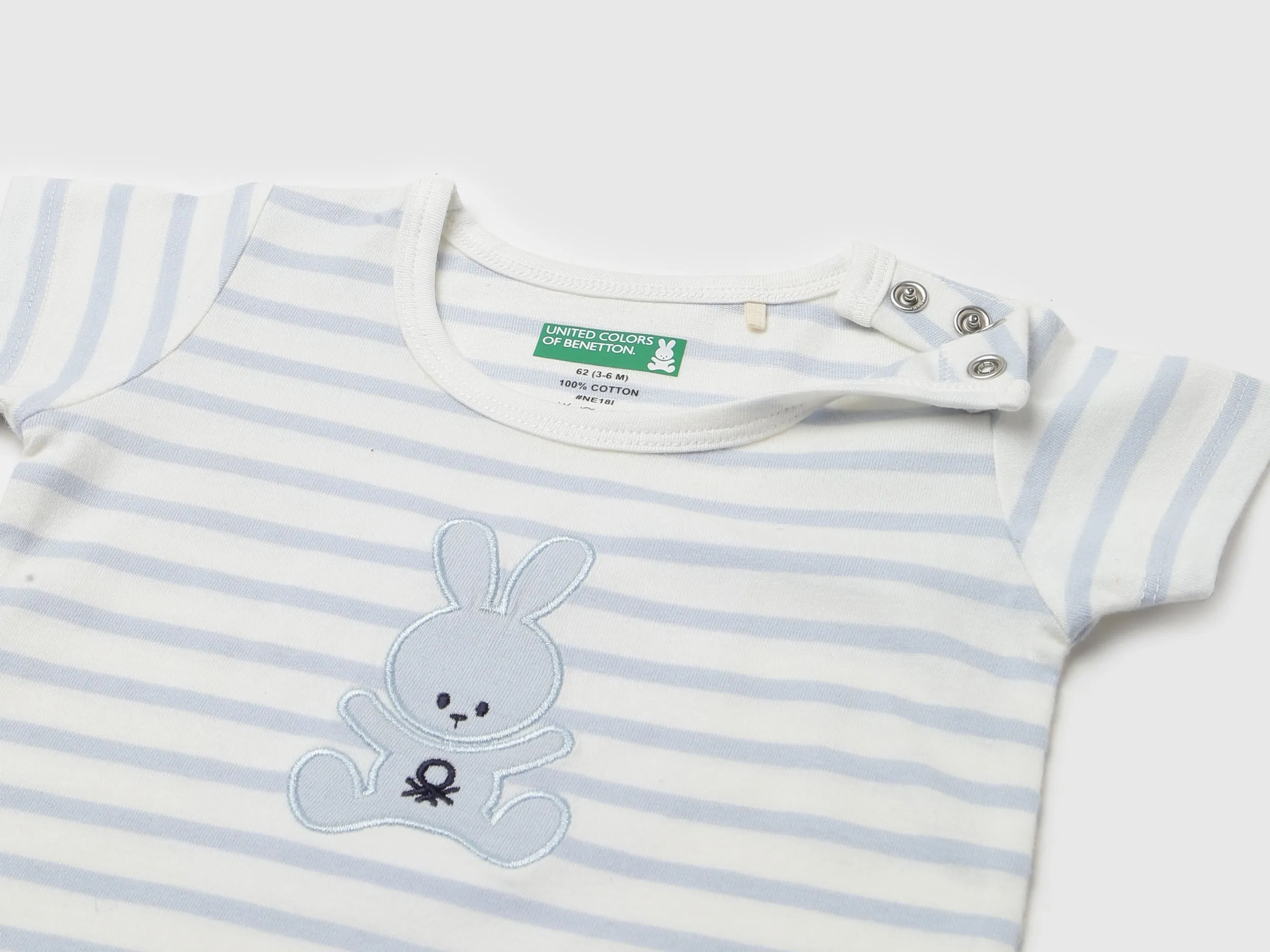 Pack of 2 Regular Fit Round Neck Striped and Printed Baby T-Shirts