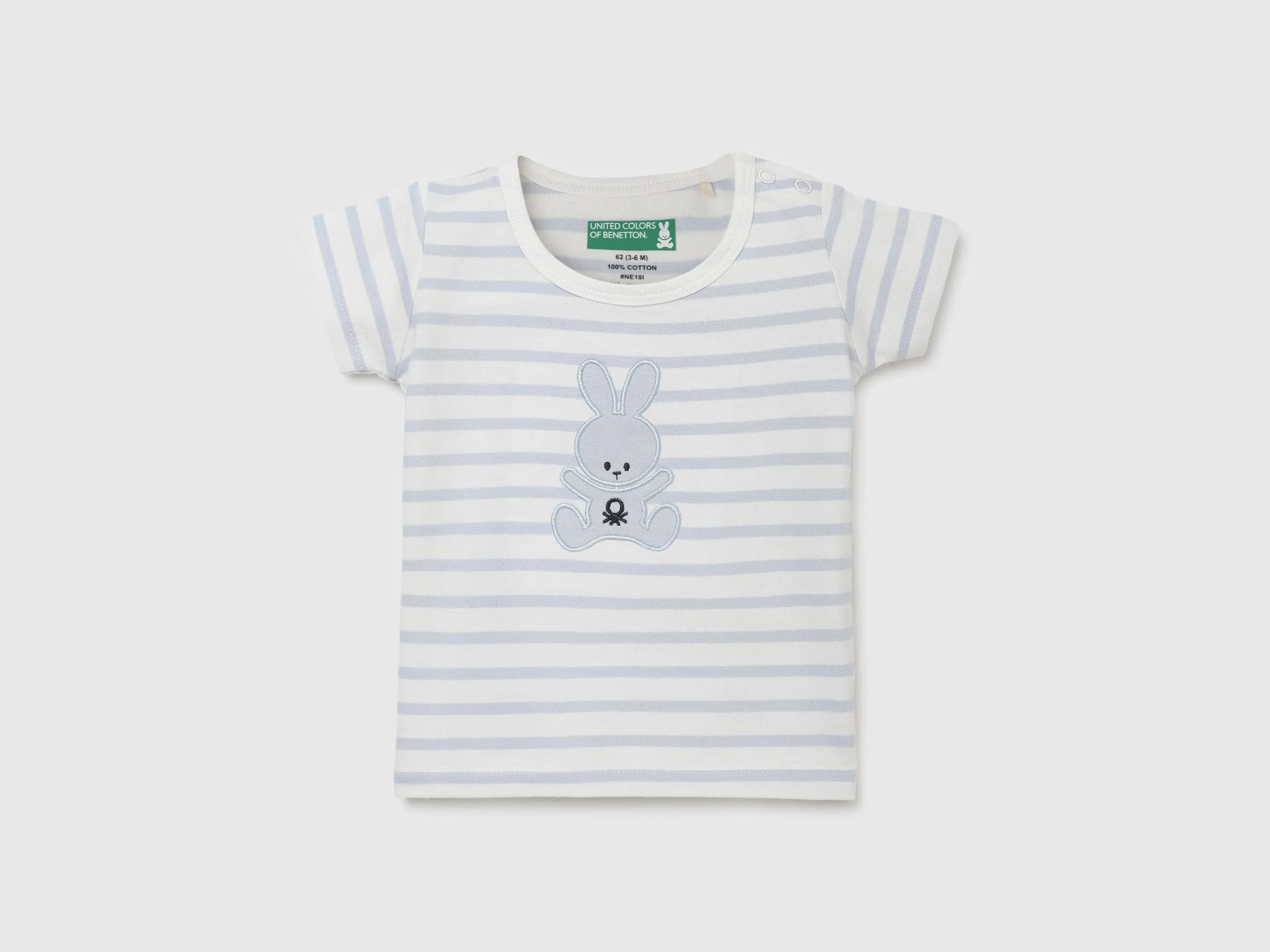 Pack of 2 Regular Fit Round Neck Striped and Printed Baby T-Shirts