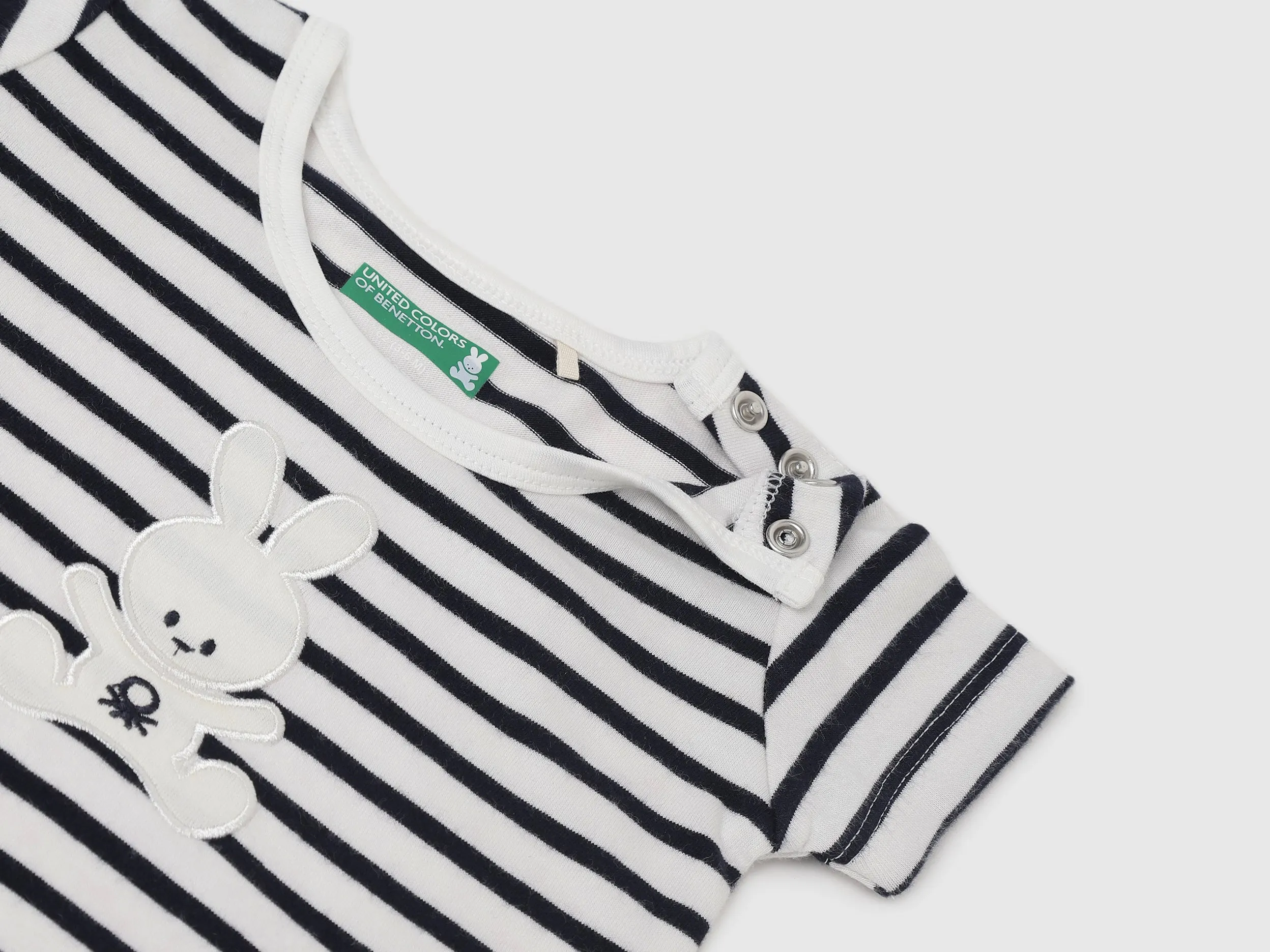 Pack of 2 Regular Fit Round Neck Striped and Printed Baby T-Shirts