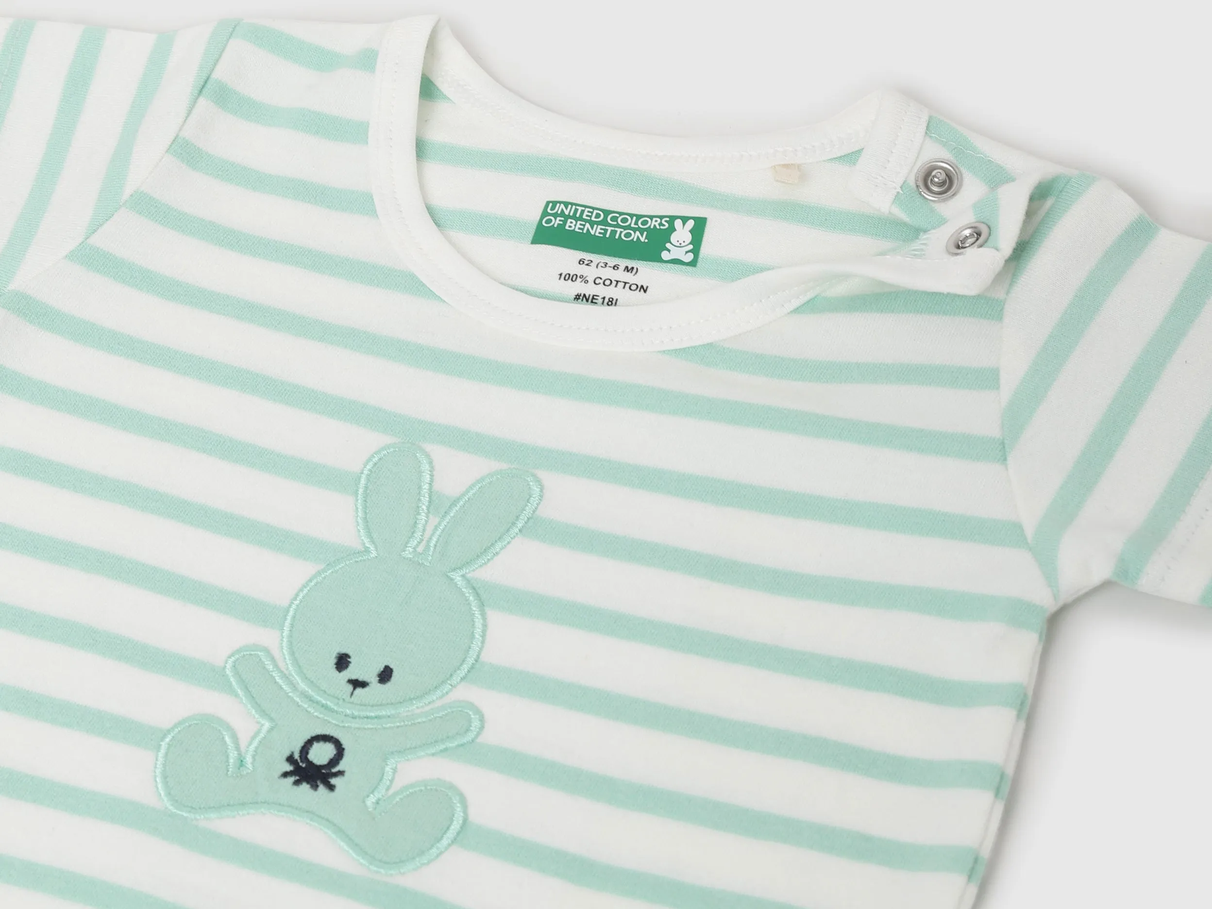 Pack of 2 Regular Fit Round Neck Striped and Printed Baby T-Shirts