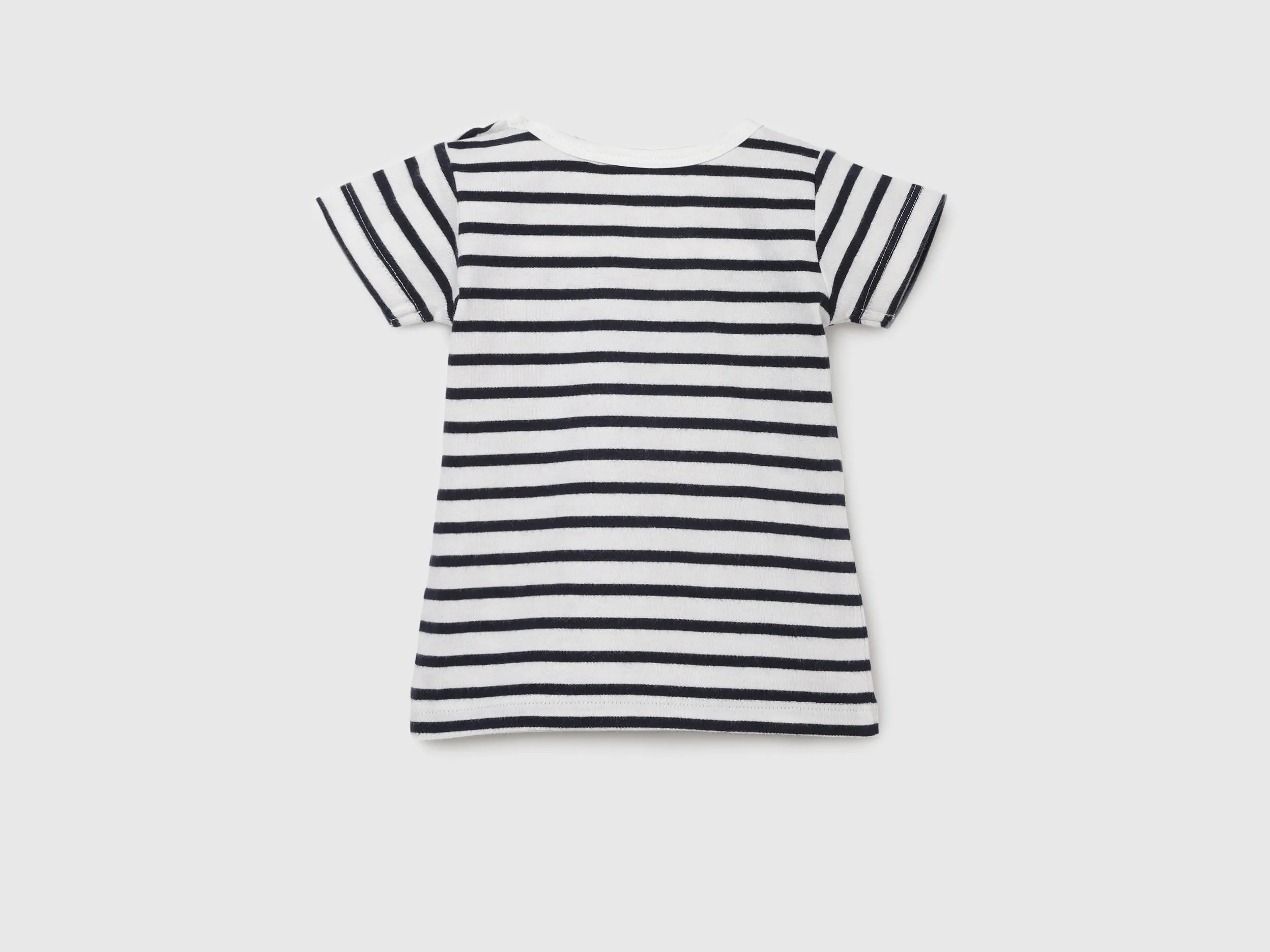 Pack of 2 Regular Fit Round Neck Striped and Printed Baby T-Shirts