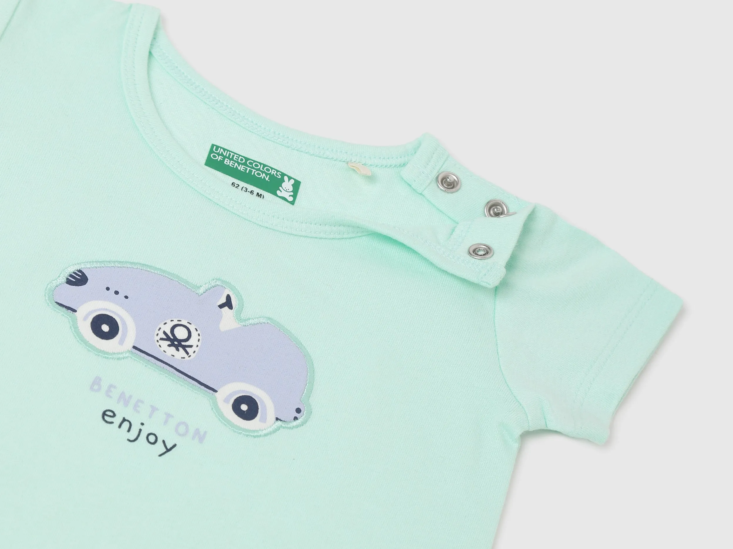 Pack of 2 Regular Fit Round Neck Striped and Printed Baby T-Shirts