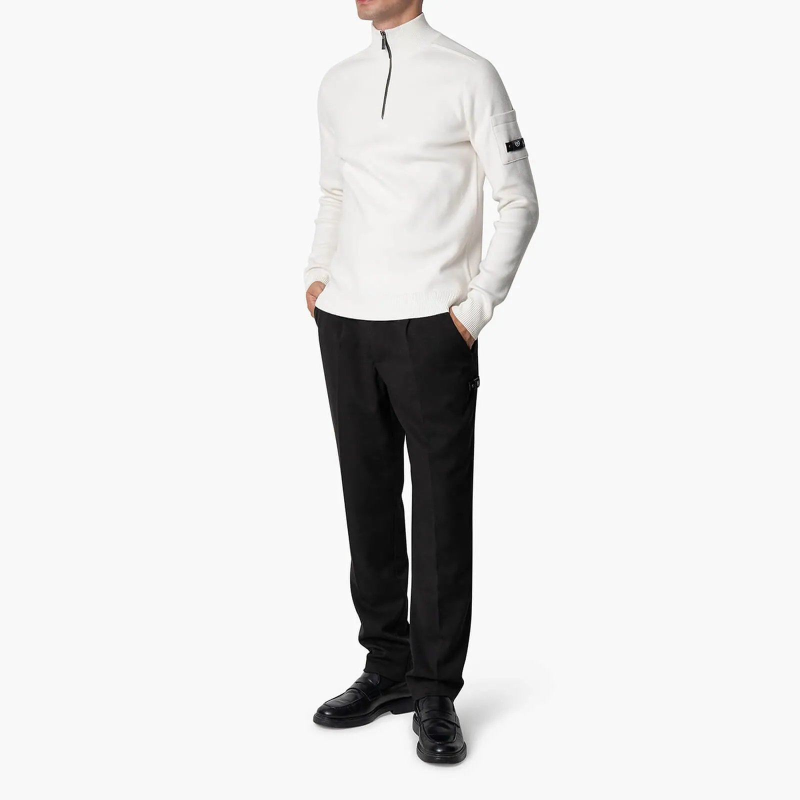 PALACE KNITTED HALFZIP | ECRU