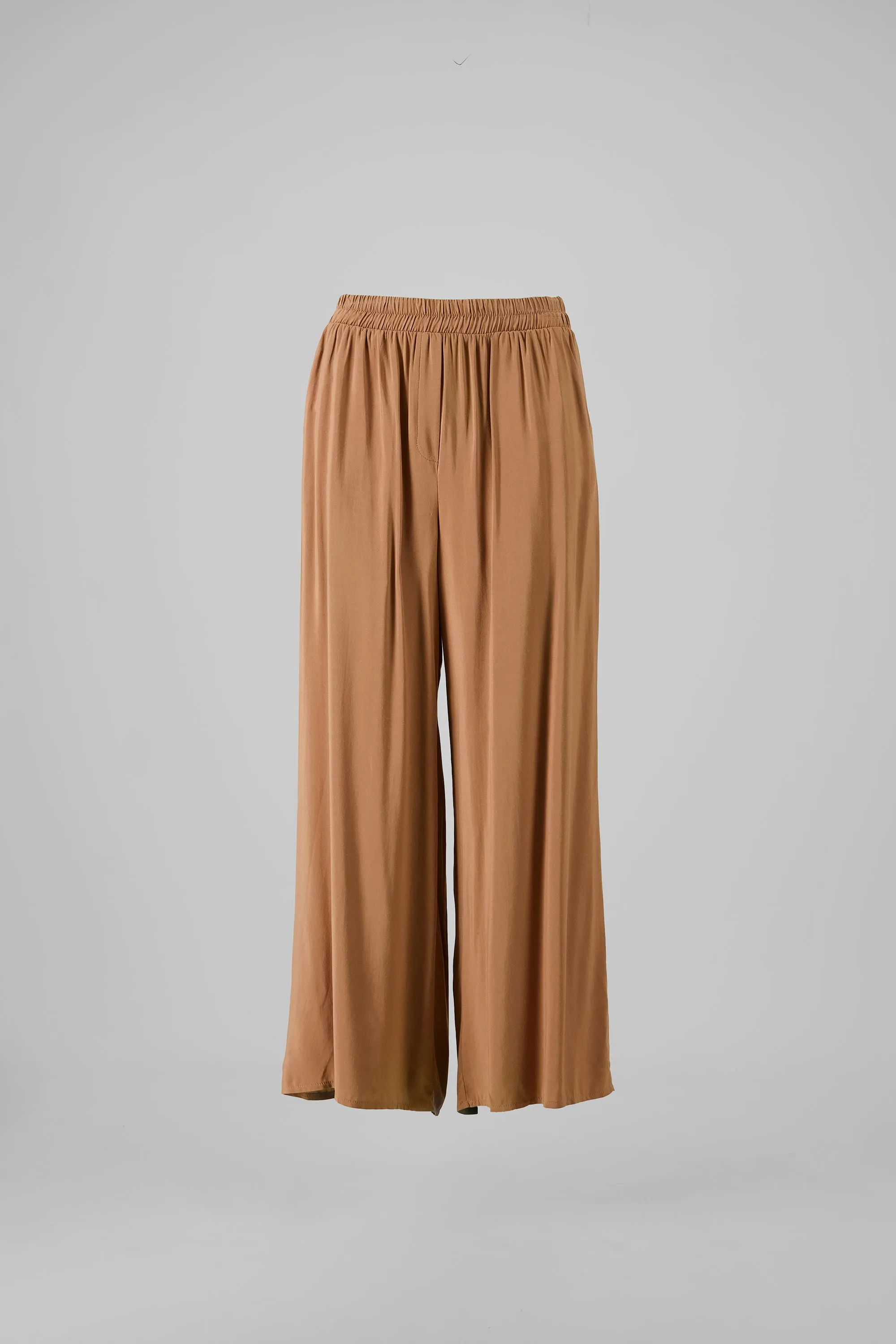 Pantalón Wide Leg Cintura Alta Fruncida