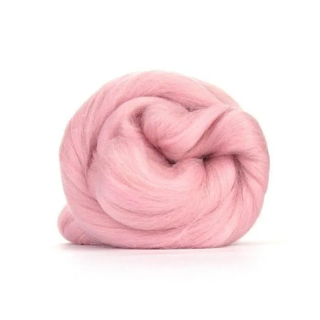 Paradise Fibers Solid Colored Merino Wool Top - Candy Floss