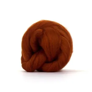 Paradise Fibers Solid Colored Merino Wool Top - Rust