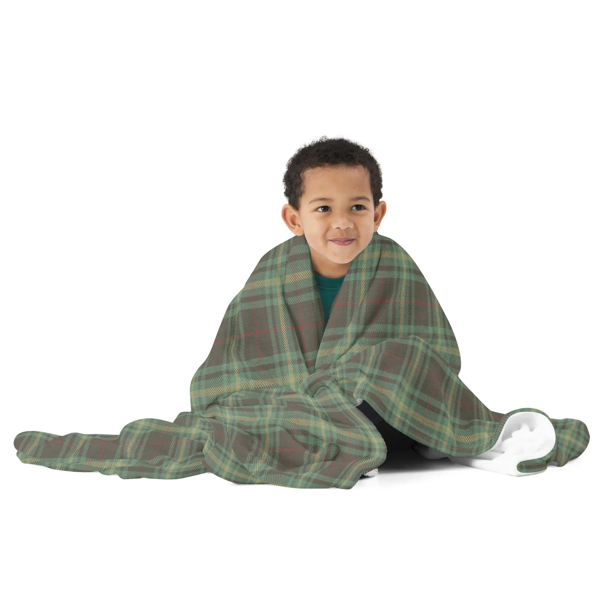 Paris Teal Plaid Throw Blanket