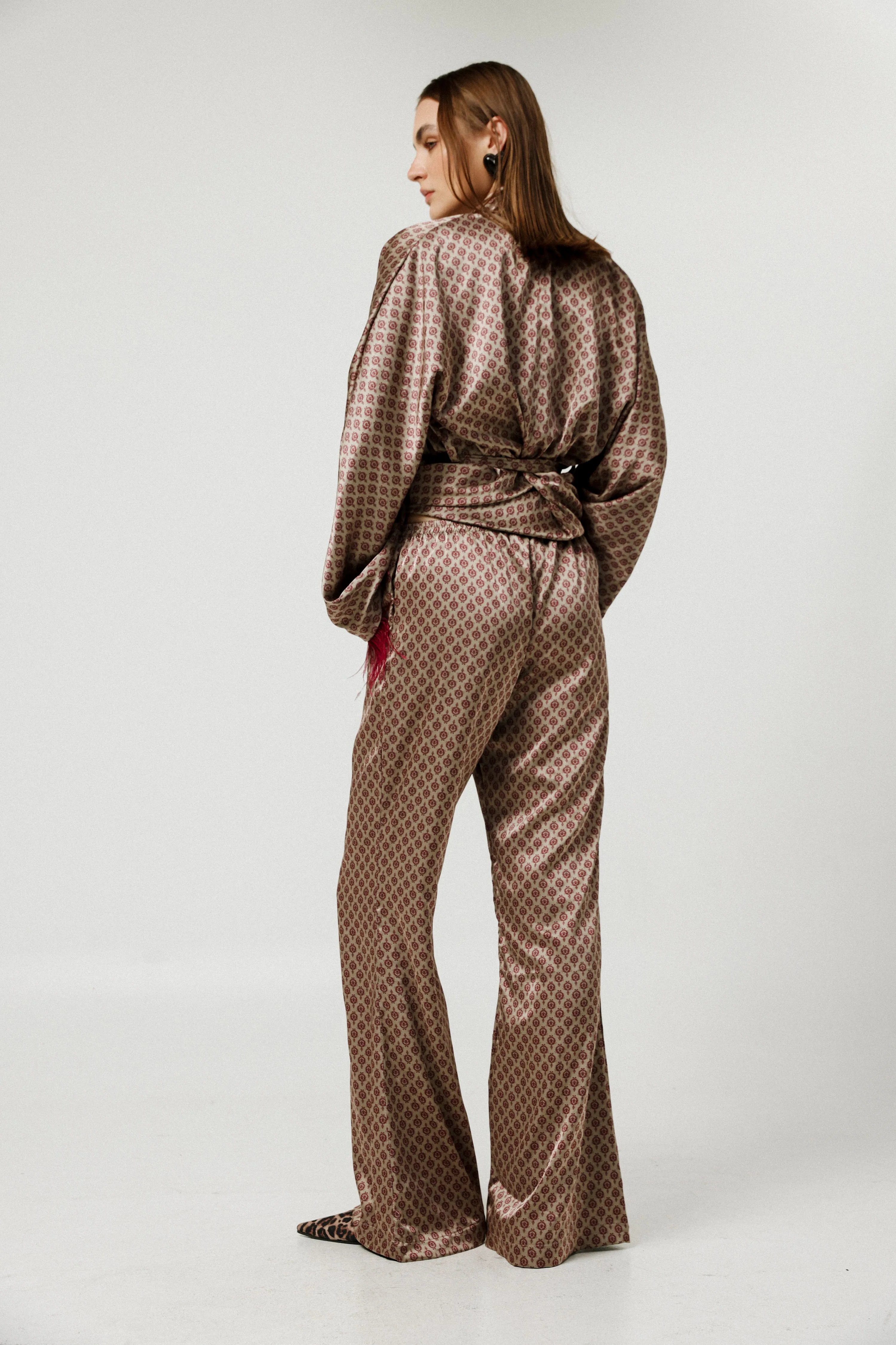 Peacock Champagne Bottoms