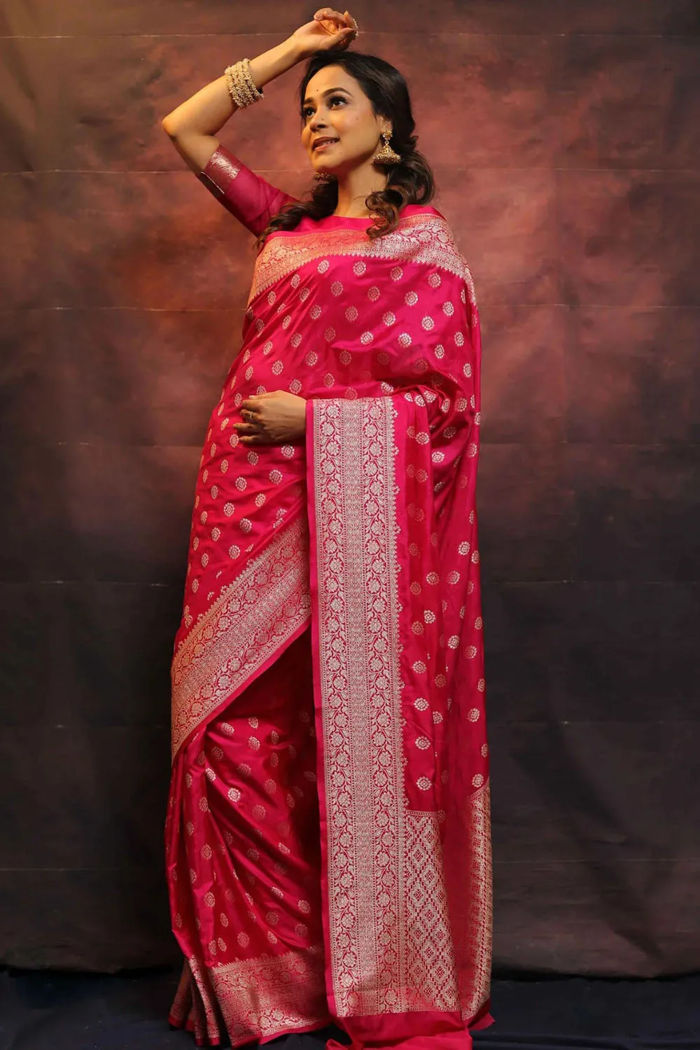 Pink Alluring Soft Banarasi Silk Saree