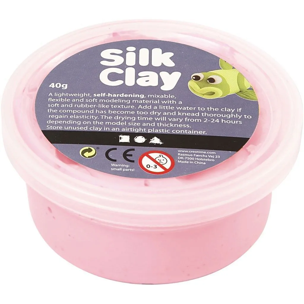 Pink Colour Pliable Lightweight Modelling Compound With Plastic Tub 40 g