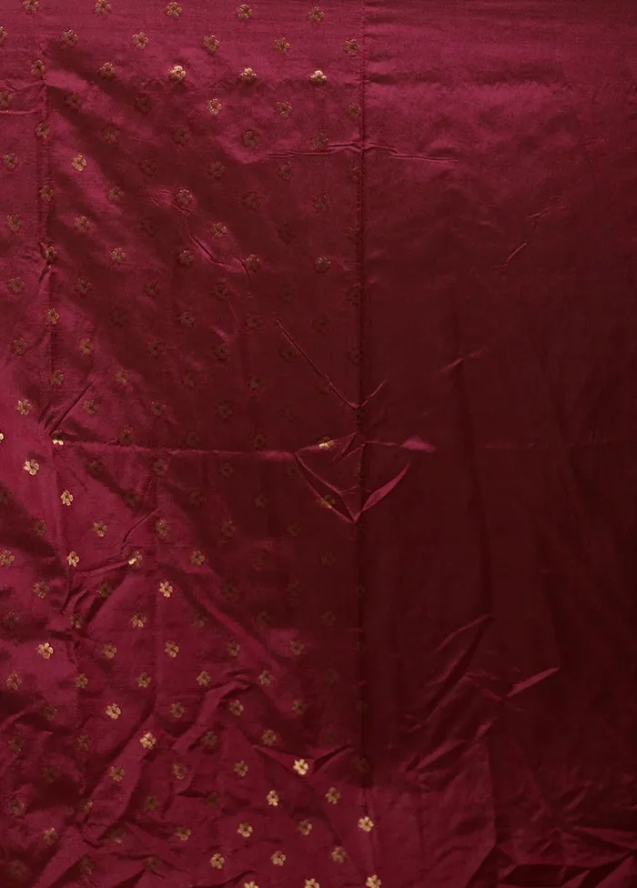Pink Dupion Silk Saree With Blouse Piece