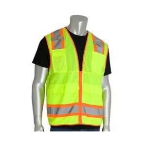 PIP Hi-Vis Yellow Pocket Surveyors Tech Vest 302-0700LY