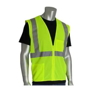 PIP Type R Class 2 Two Pocket Zipper Mesh Vest 302-0702Z-LY