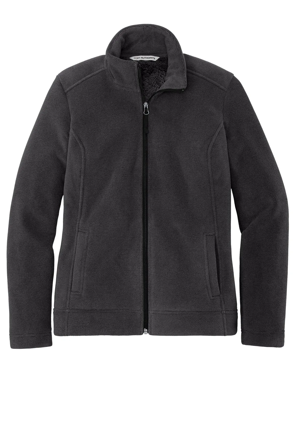 Port Authority  Women's Ultra Warm Brushed Fleece Jacket. L211 Graphite/ Deep Black