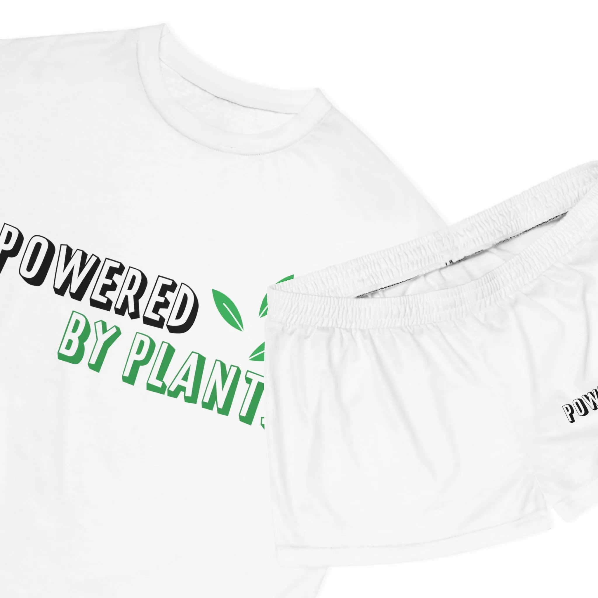Powered by Plants- Women's Short Pajama Set (AOP)
