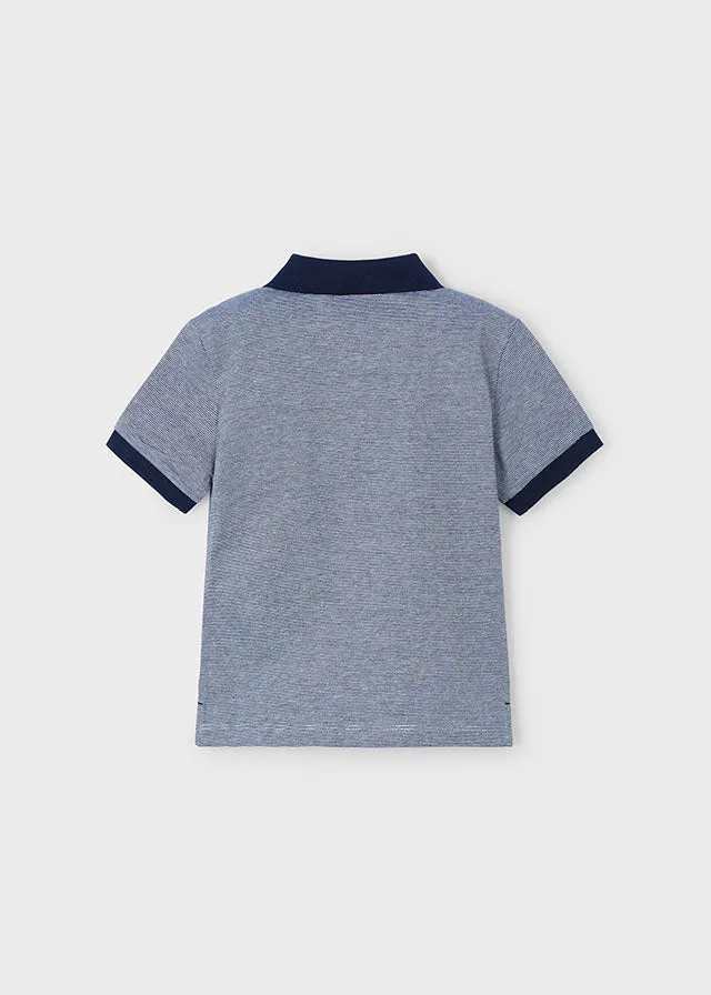 Pre-Order Mayoral 3105 Navy Short Sleeve Polo Shirt and Mayoral 202 Navy Twill Chino Shorts