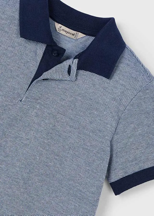 Pre-Order Mayoral 3105 Navy Short Sleeve Polo Shirt and Mayoral 202 Navy Twill Chino Shorts