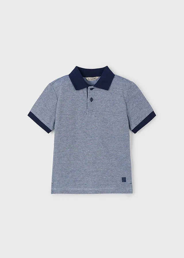 Pre-Order Mayoral 3105 Navy Short Sleeve Polo Shirt and Mayoral 202 Navy Twill Chino Shorts