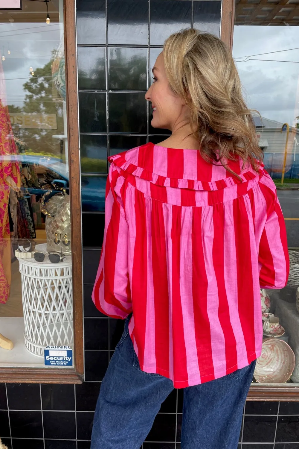 PRE-ORDER ROSELLE LALA BLOUSE  BIG STRIPE
