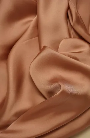Premium Silk Hijab-Caramel Latte