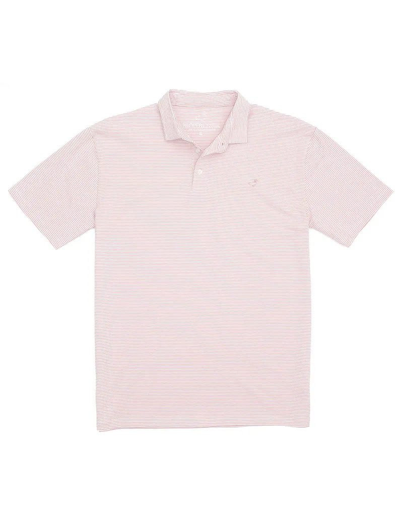 Properly Tied Jackson Polo - Salmon Stripe