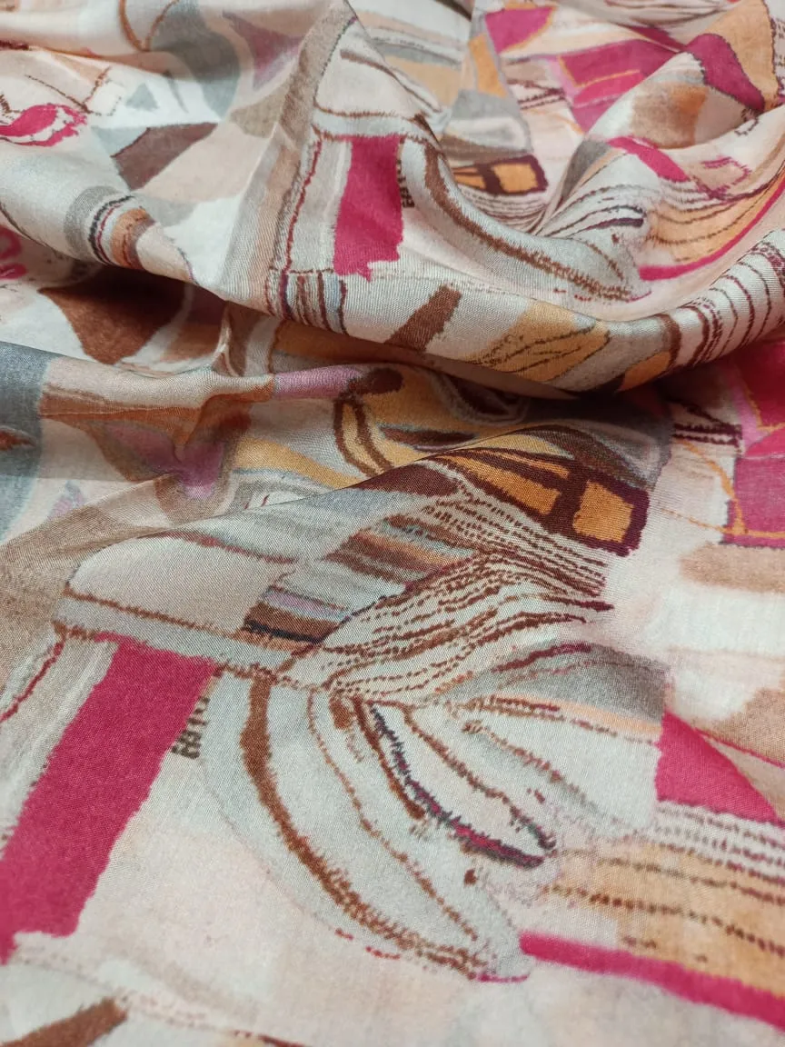 Pure Modal Soft Muslin Digital Printed Fabrics