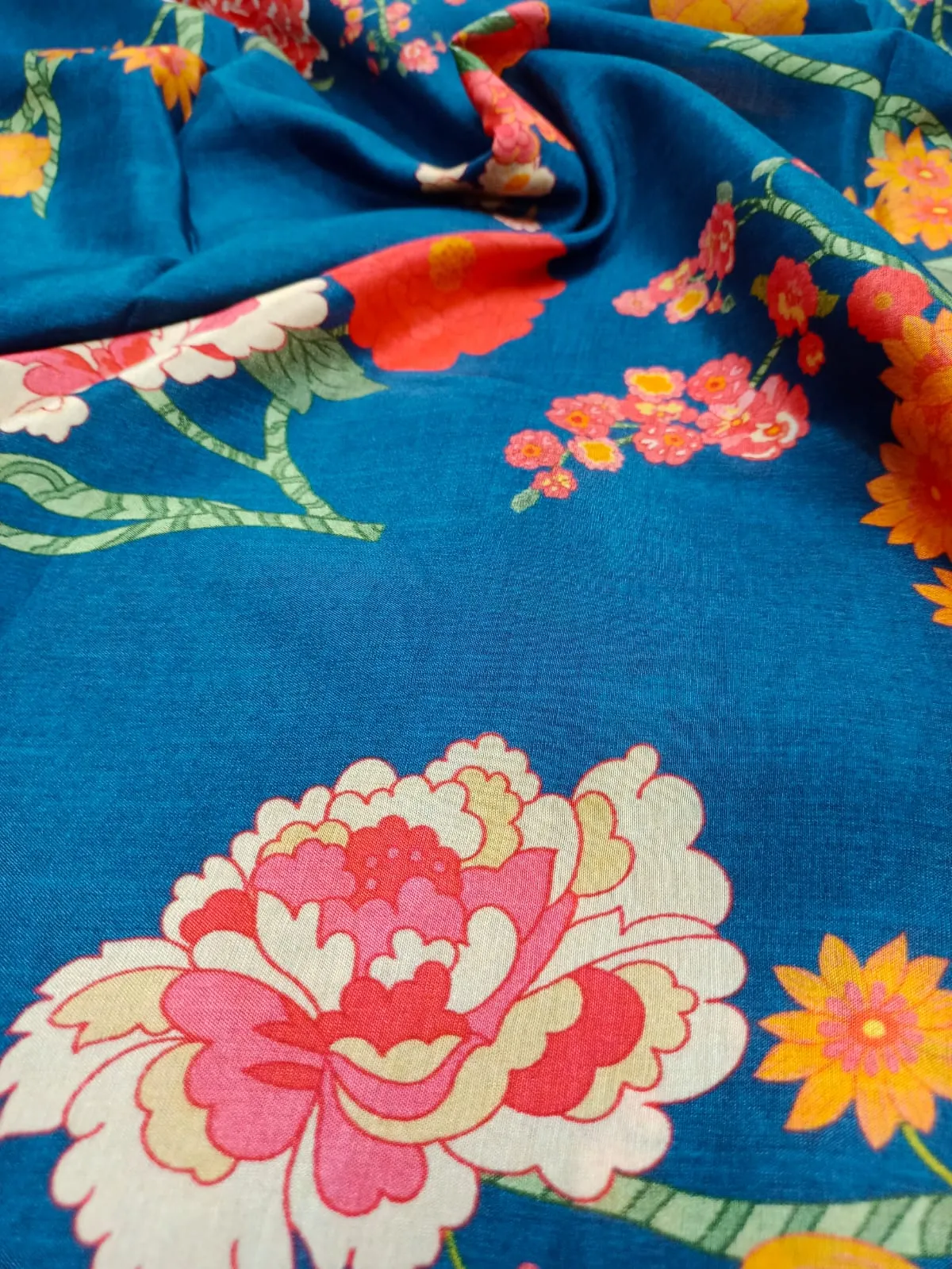 Pure Modal Soft Muslin Digital Printed Fabrics