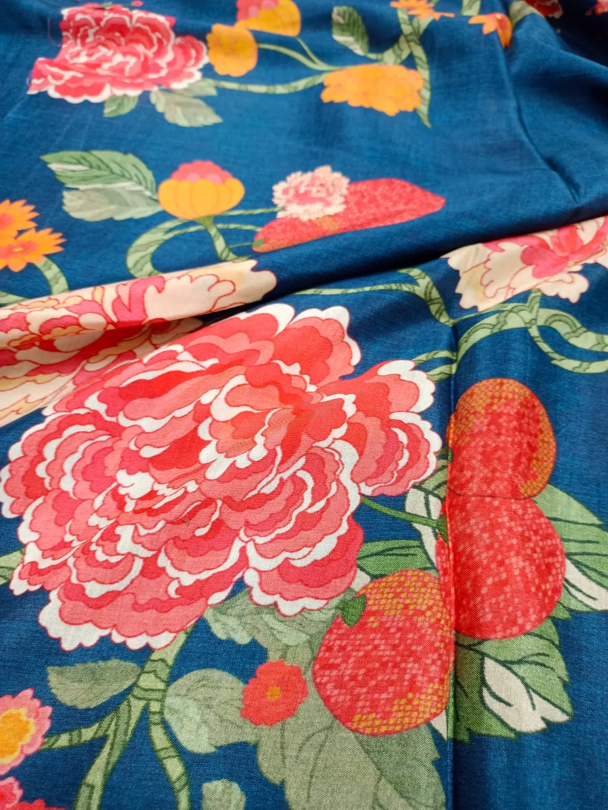 Pure Modal Soft Muslin Digital Printed Fabrics