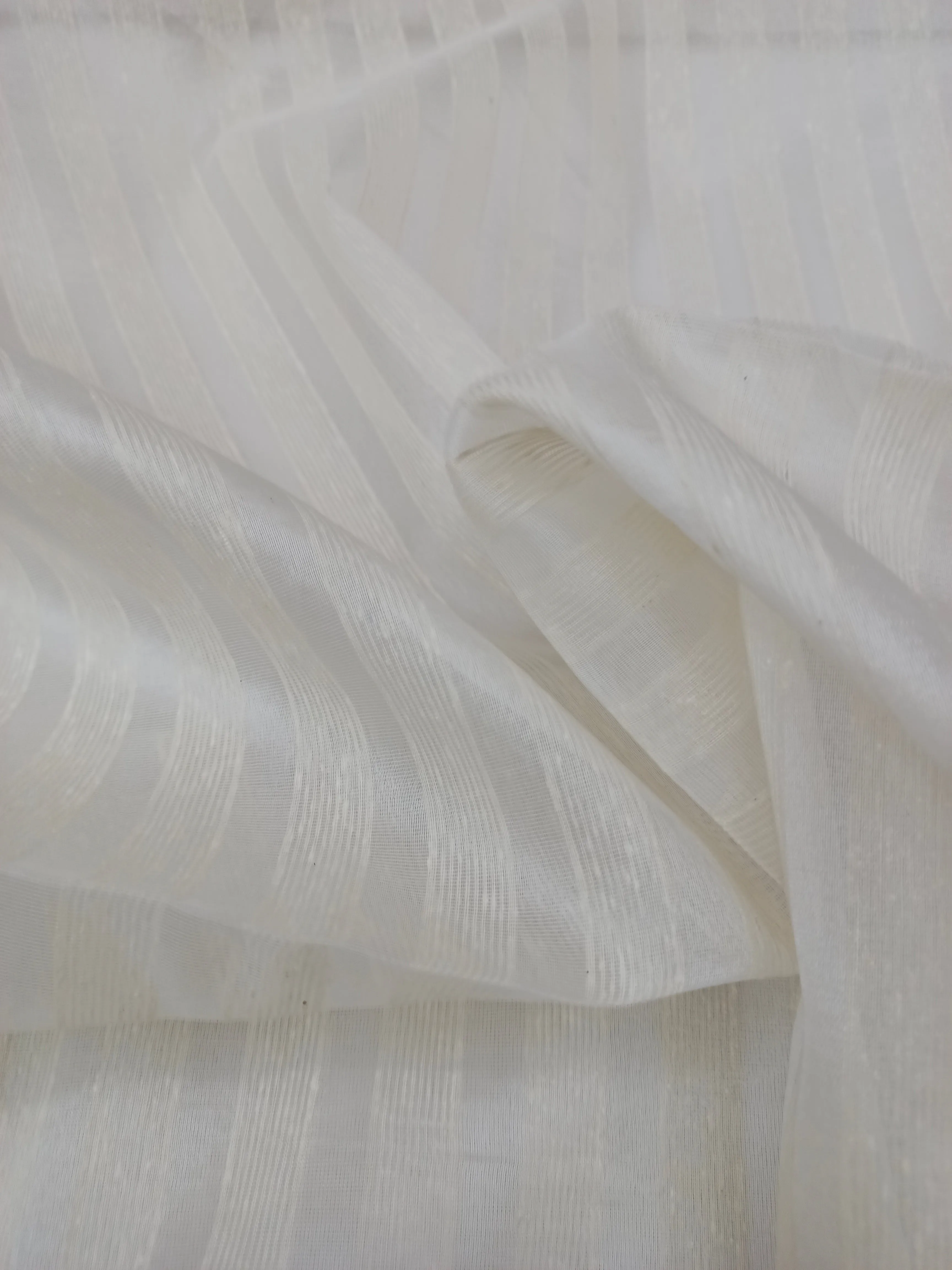 Pure Organza White Dyeable Fabric (40 grams)