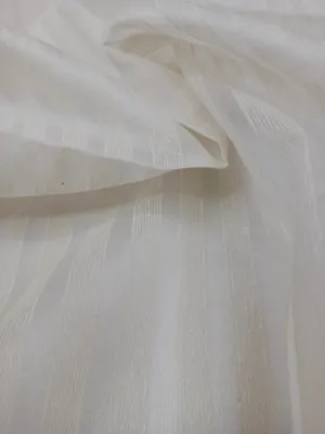 Pure Organza White Dyeable Fabric (40 grams)
