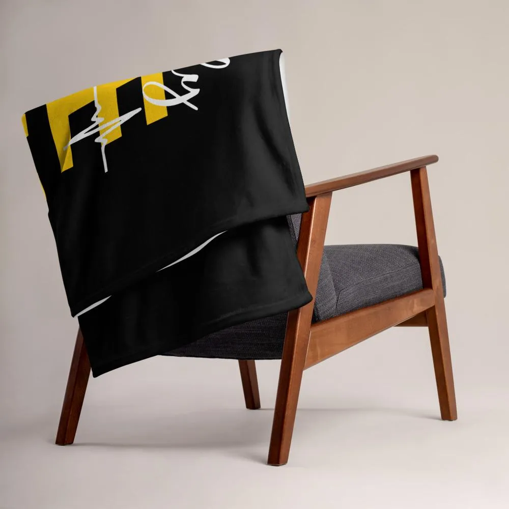 "Unapologetically Dope Black Teacher" Throw Blanket (Black)