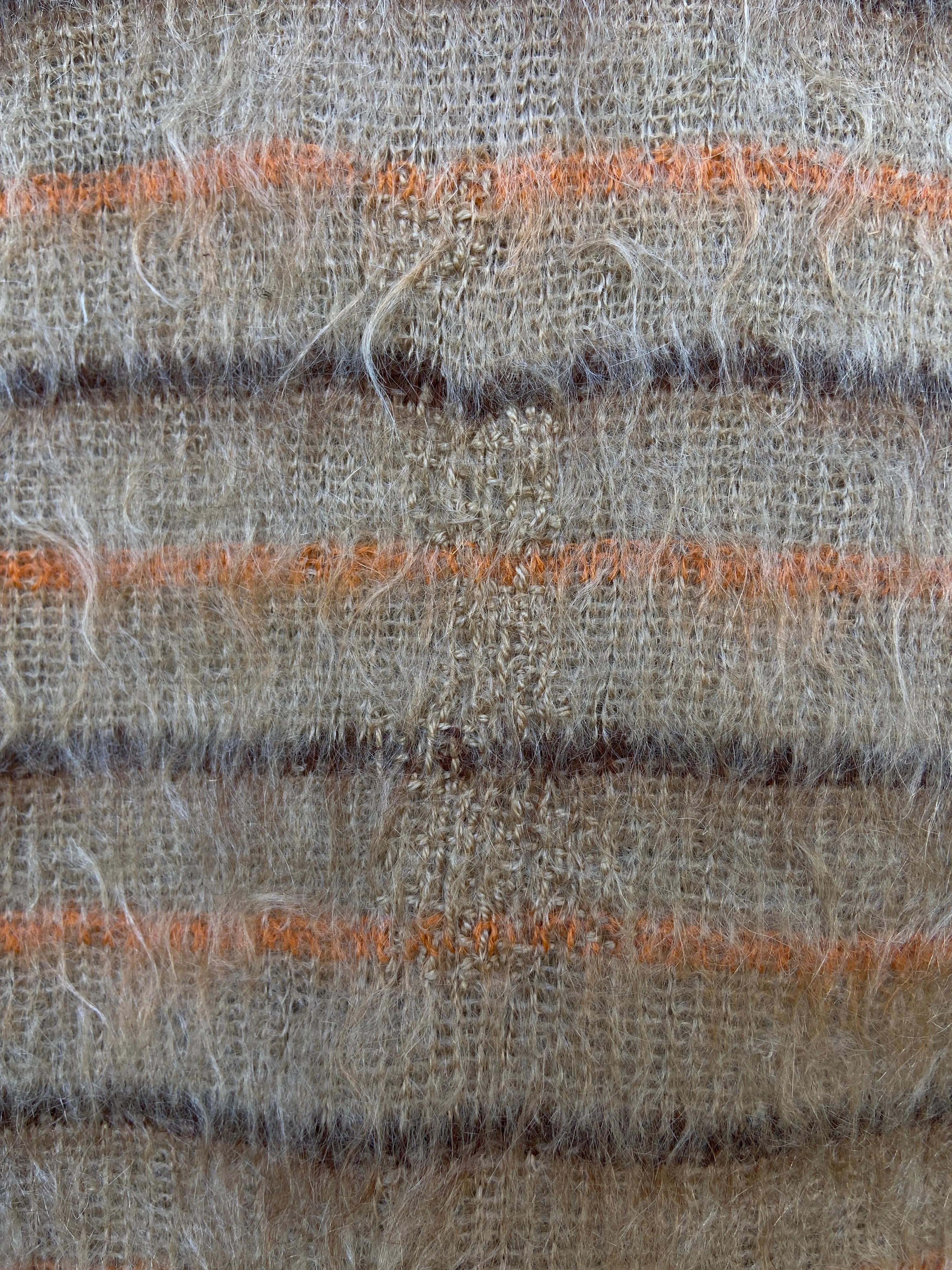 Rare 1920's Striped Mohair Sports Sweater/ Cardigan