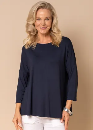 Reese Basic Top in Navy