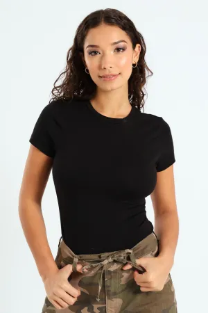 Regular Fit Basic Tee - Black