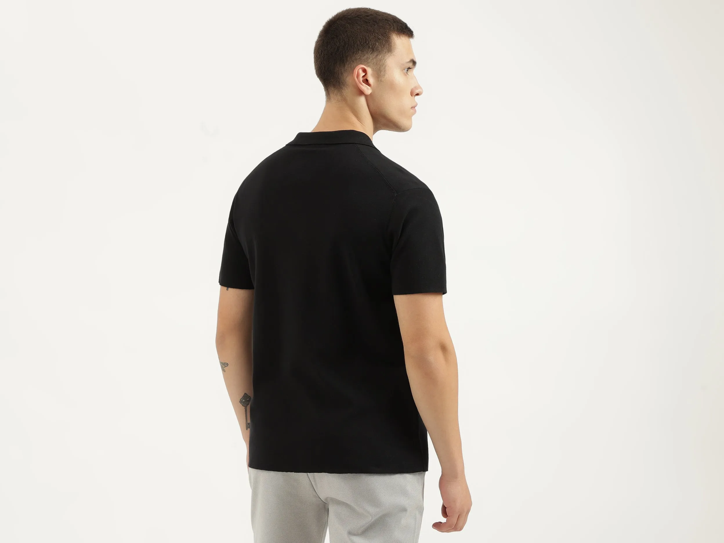 Regular Fit Cuban Collar Solid Shirts