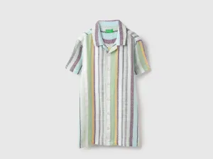 Regular Fit Resort Collar Broad Striped Shirt