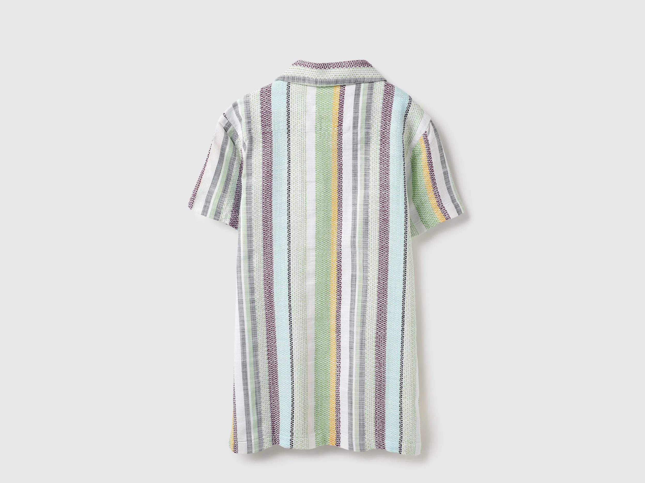 Regular Fit Resort Collar Broad Striped Shirt