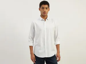 Regular Fit Spread Collar Striped Shirt