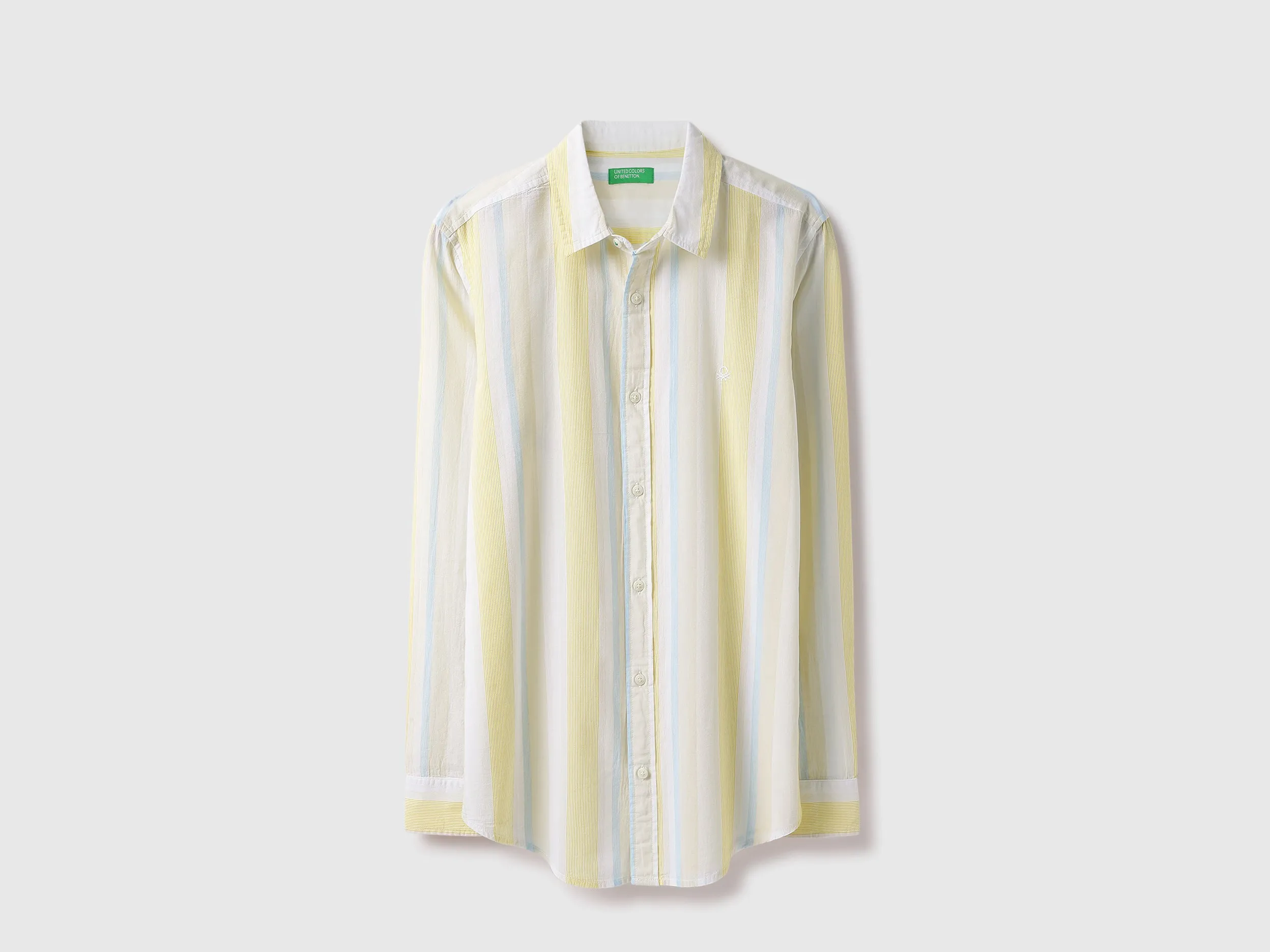 Regular Fit Spread Collar Striped Shirt