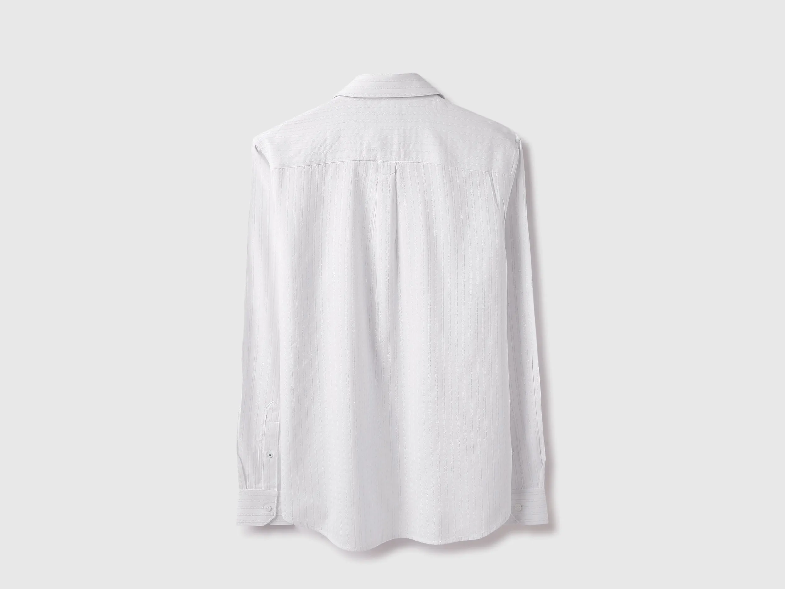 Regular Fit Spread Collar Striped Shirt