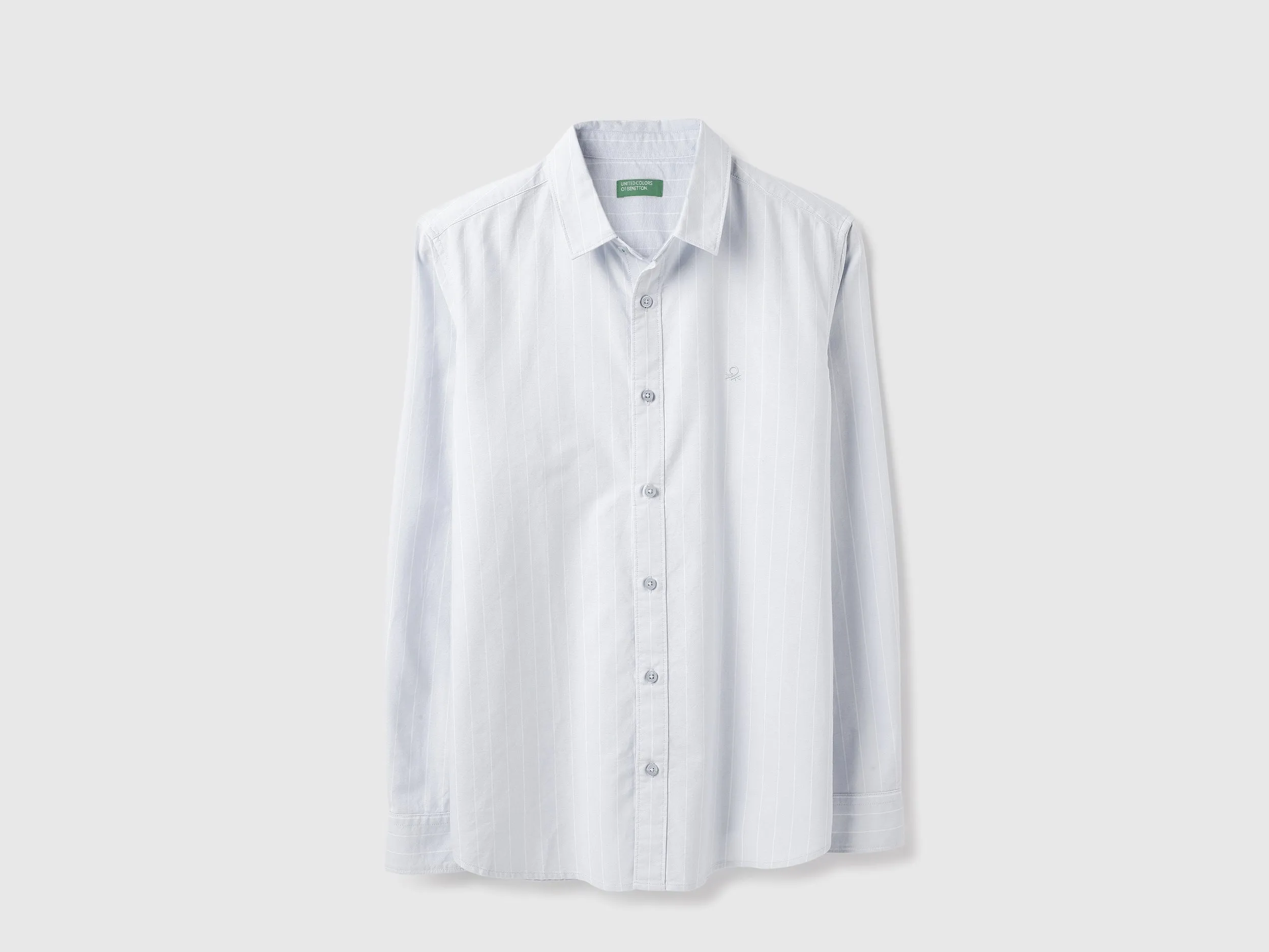 Regular Fit Spread Collar Striped Shirt