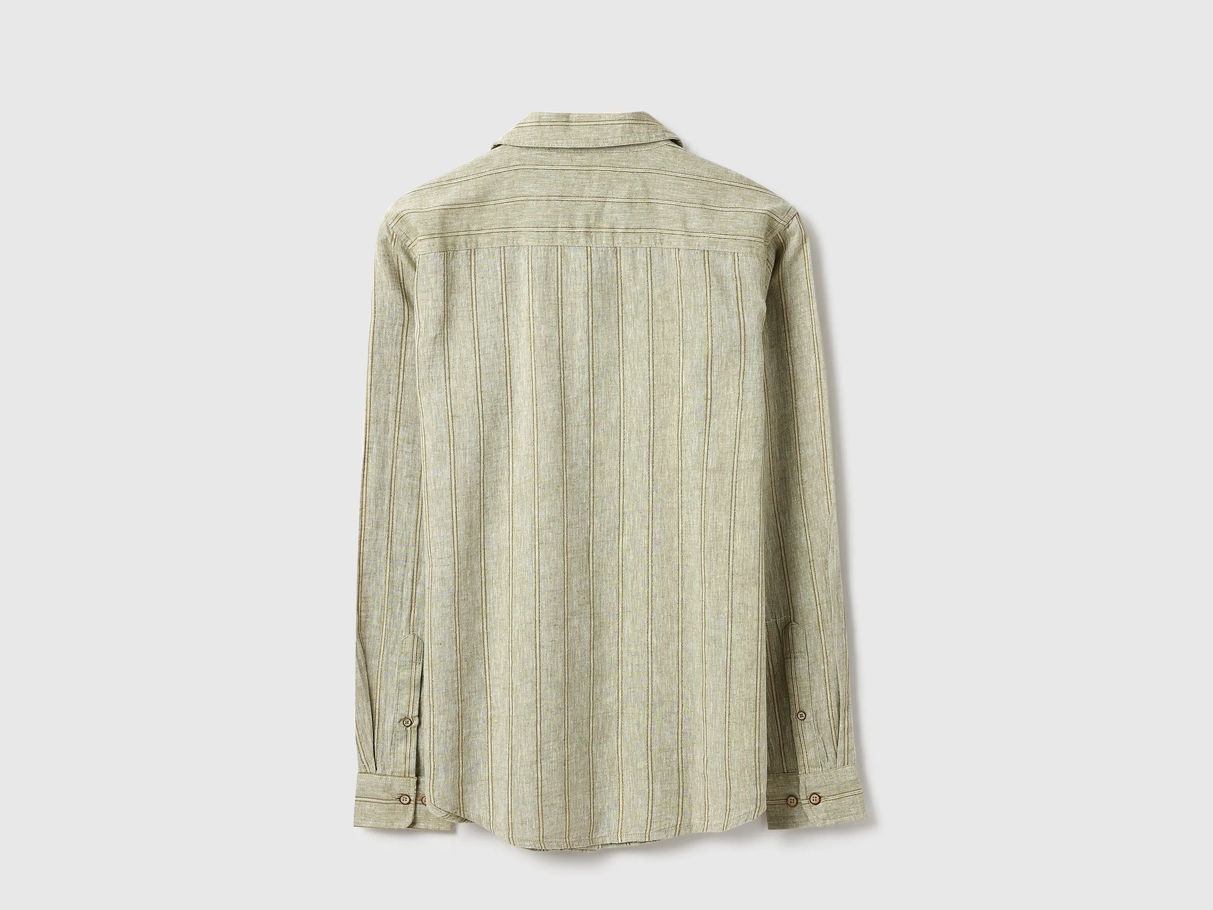 Regular Fit Spread Collar Vertical Stripes Shirt