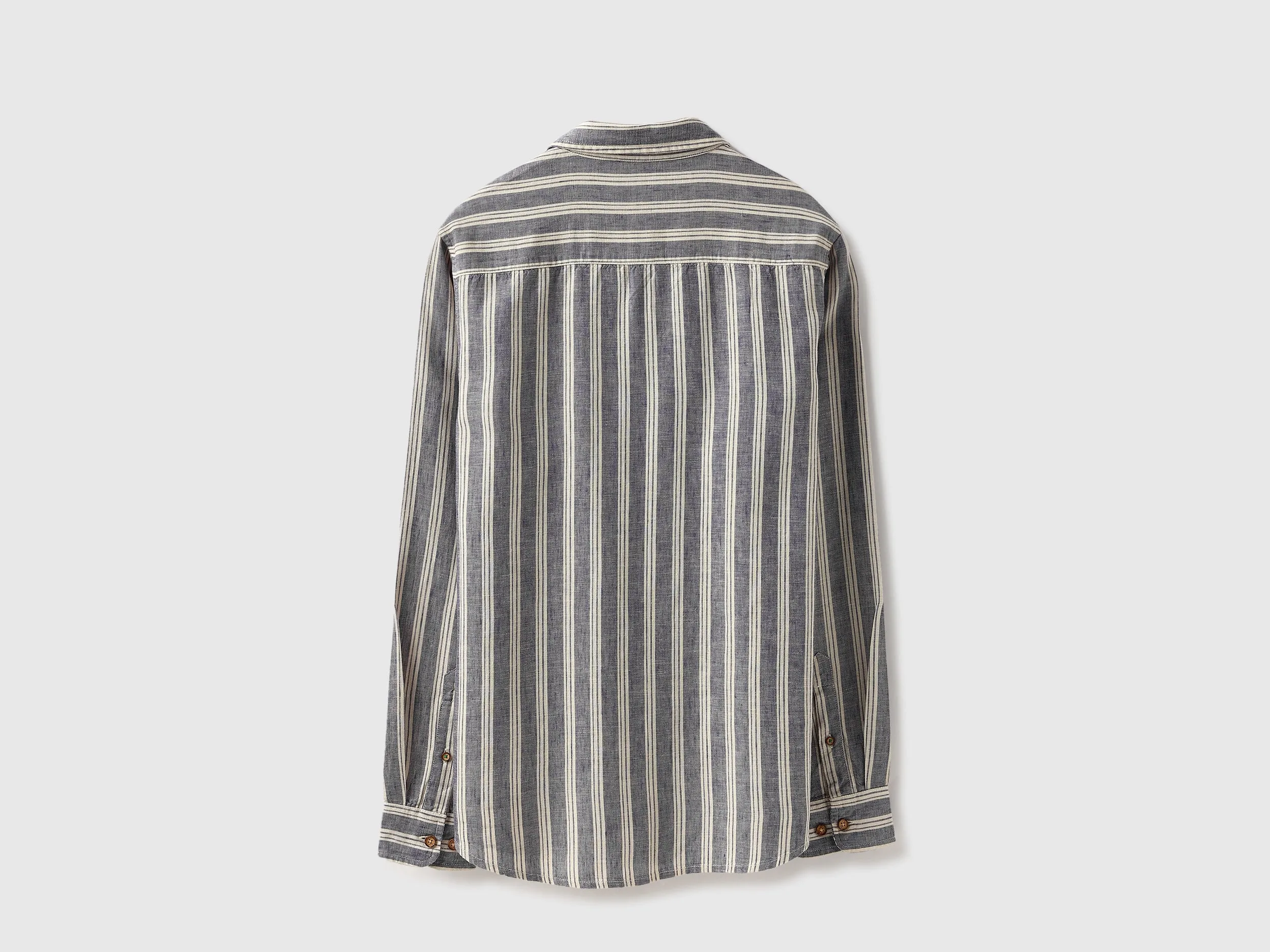 Regular Fit Spread Collar Vertical Stripes Shirt