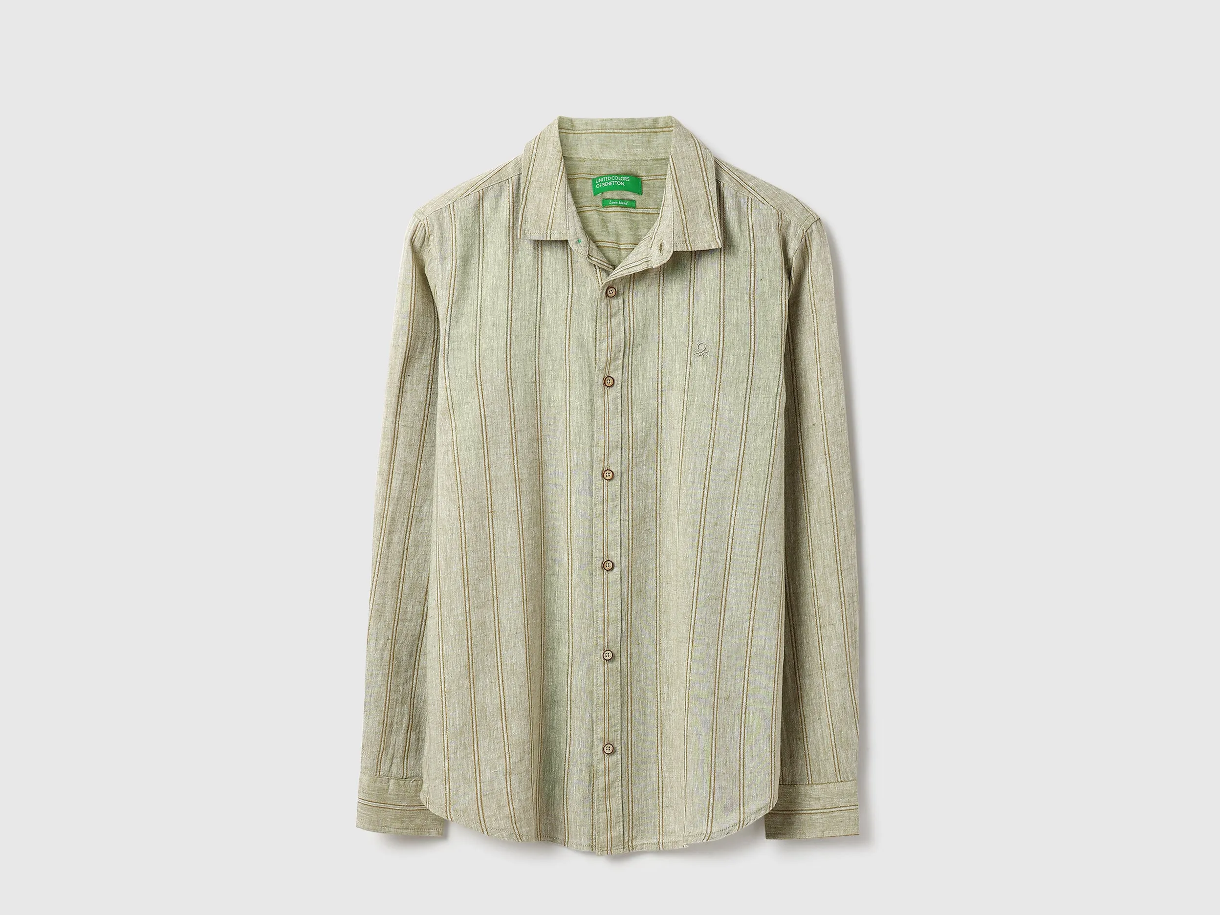 Regular Fit Spread Collar Vertical Stripes Shirt