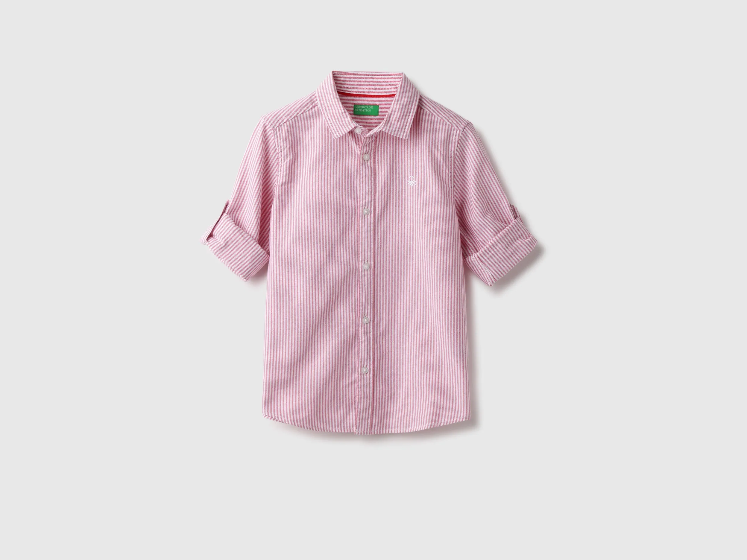 Regular Spread Collar Striped Shirt