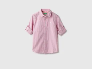 Regular Spread Collar Striped Shirt